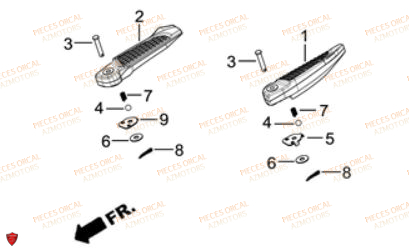 REPOSE PIED ARRIERE ORCAL VOREI 125