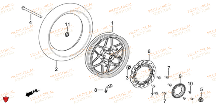 ROUE AVANT ORCAL VOREI 125