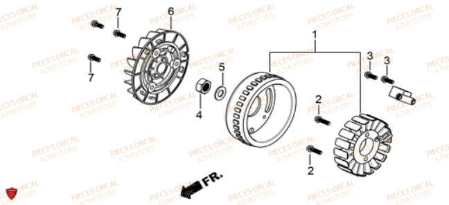 Stator ORCAL Pièces ORCAL VOREI 125 Euro5 (2023)