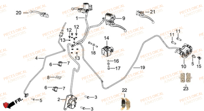 SYSTEME FREIN ORCAL VOREI 125