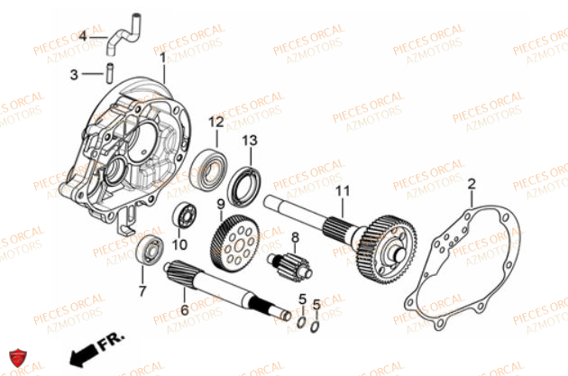 Transmission ORCAL Pièces ORCAL VOREI 125 Euro5 (2023)