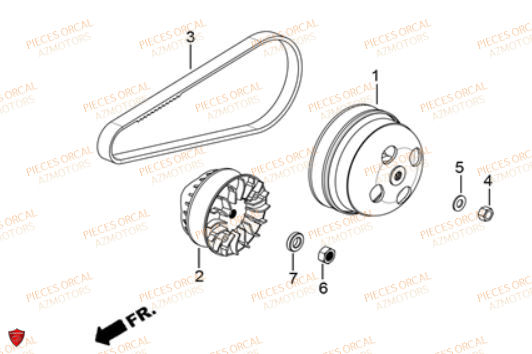 Variateur ORCAL Pièces ORCAL VOREI 125 Euro5 (2023)