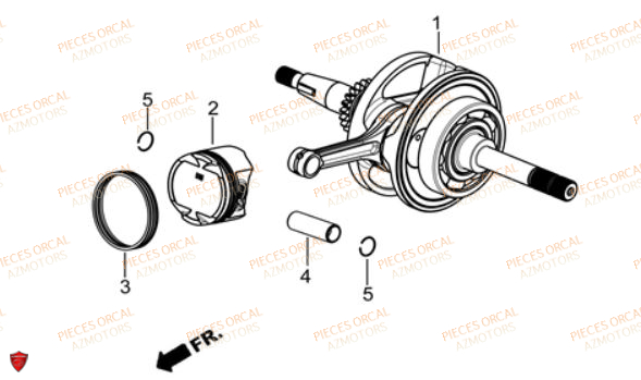 Vilebrequin ORCAL Pièces ORCAL VOREI 125 Euro5 (2023)