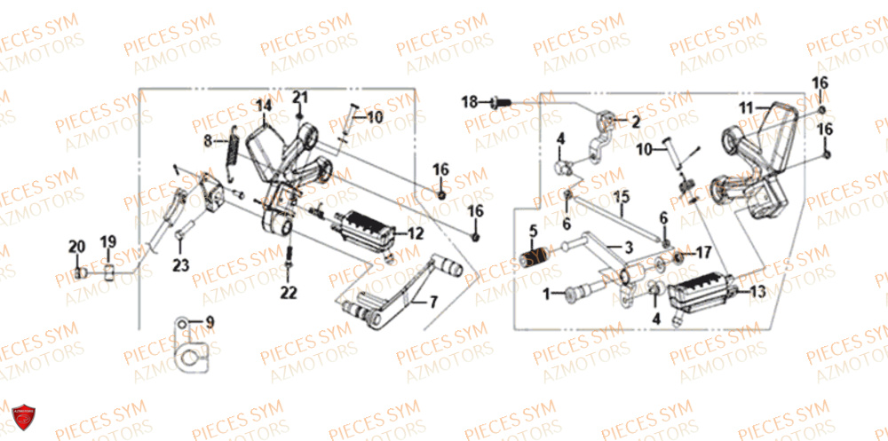 Selecteur De Vitesse SYM Pièces WOLF SB125NI - PU12EA-EU (2018-2020)