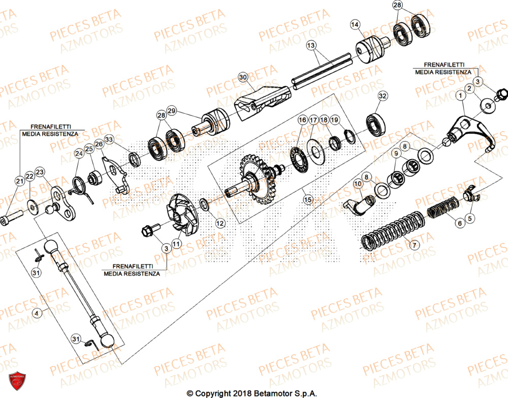 Refroidissement BETA Pieces Beta RR 200 X-PRO 2T - 2025