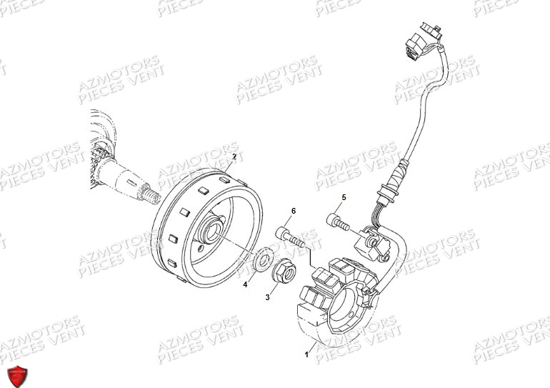 Allumage Stator VENT Pièces VENT X-RUDE 125 4T 2024