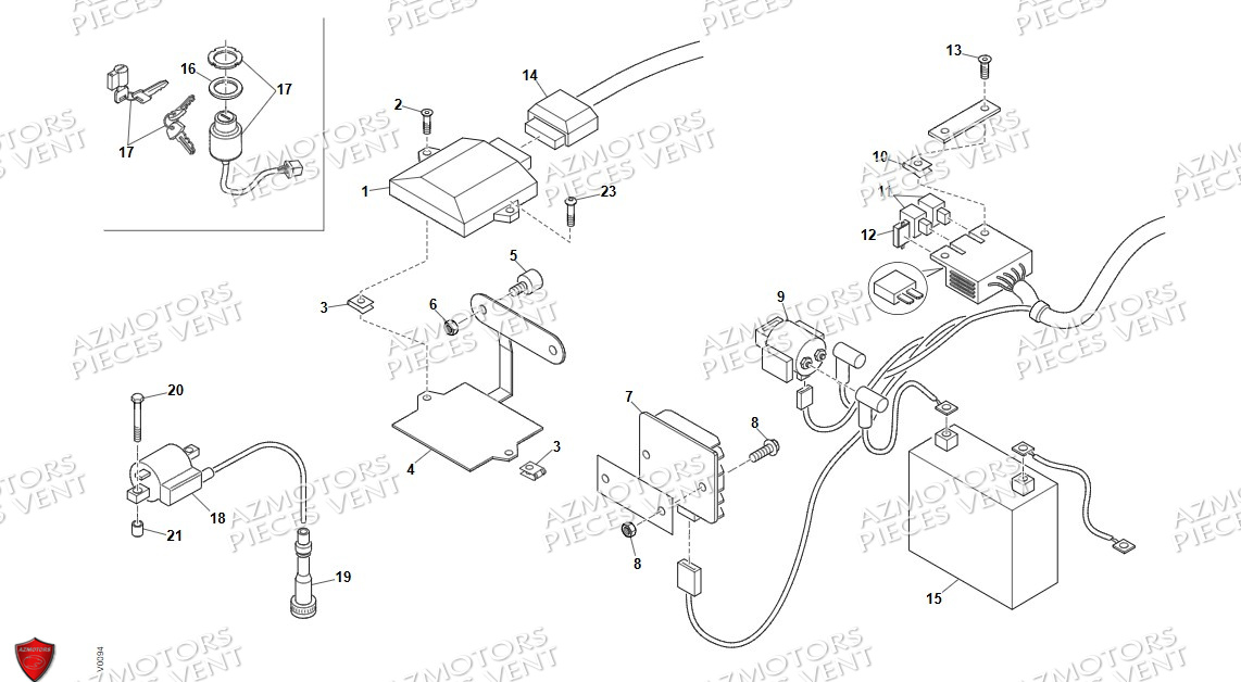 BATTERIE SYSTEME ELECTRIQUE VENT X RUDE 125