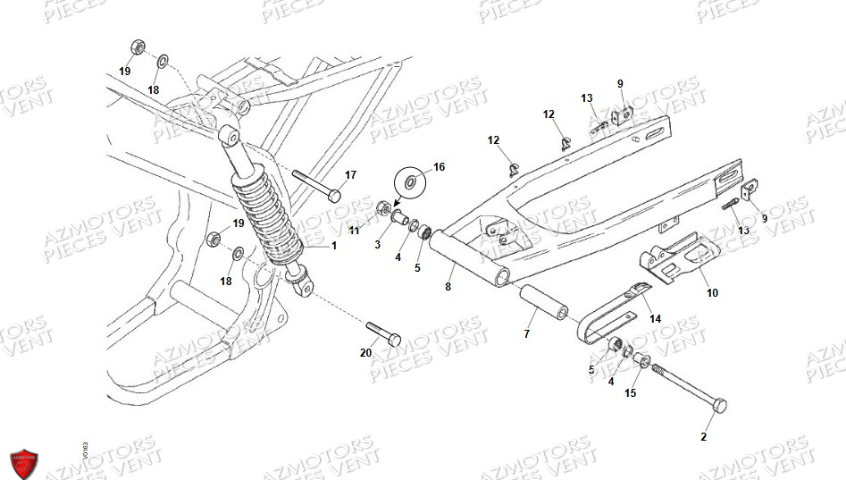 Bras Oscillant VENT Pièces VENT X-RUDE 125 4T 2024