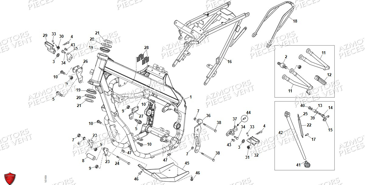 Chassis VENT Pièces VENT X-RUDE 125 4T 2024