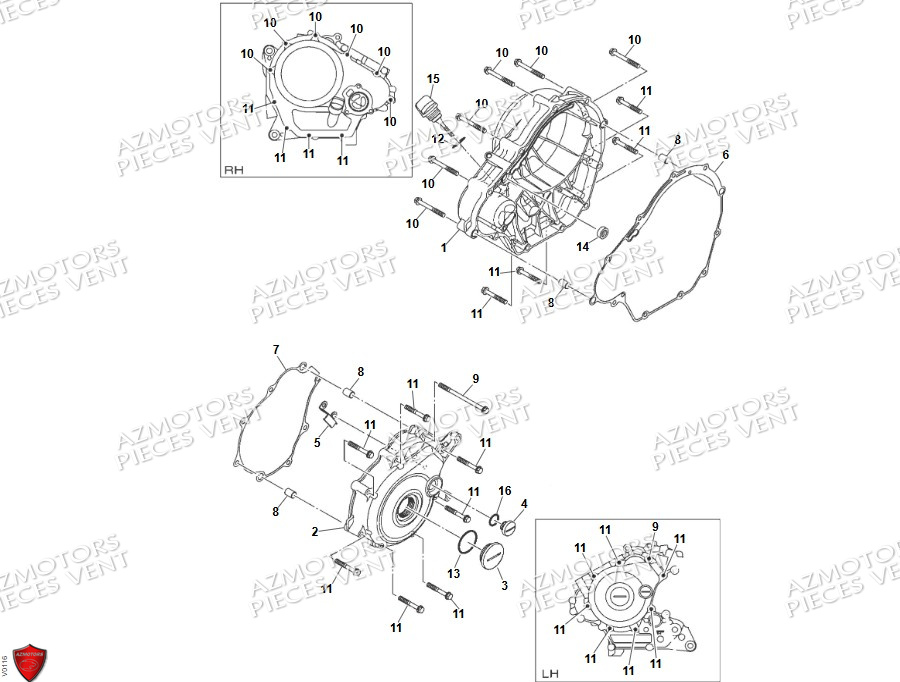 Couvercle De Carter VENT Pièces VENT X-RUDE 125 4T 2024