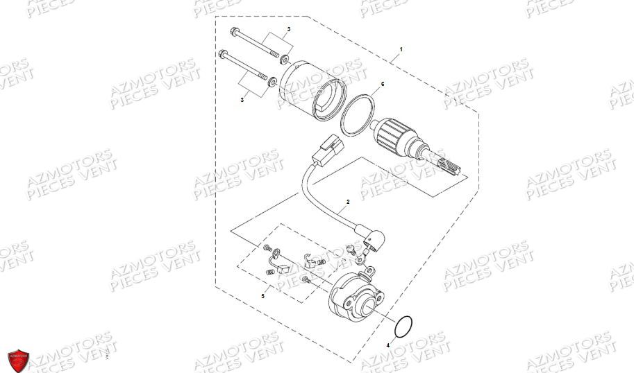 Demarreur VENT Pièces VENT X-RUDE 125 4T 2024