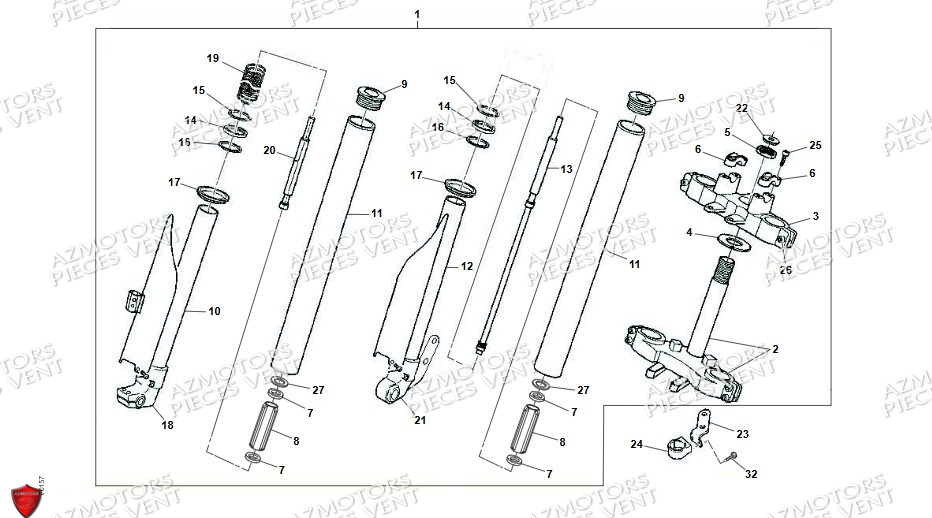 FOURCHE pour X-RUDE-125