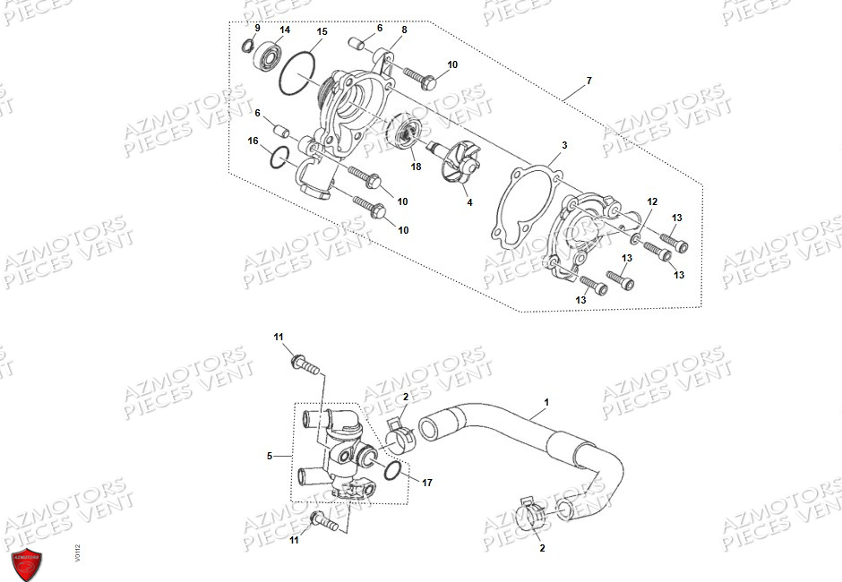 Pompe A Eau VENT Pièces VENT X-RUDE 125 4T 2024