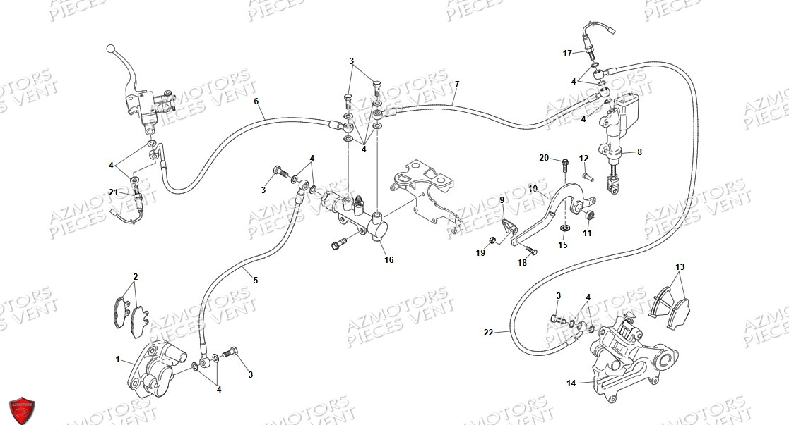 Systeme De Freinage VENT Pièces VENT X-RUDE 125 4T 2024