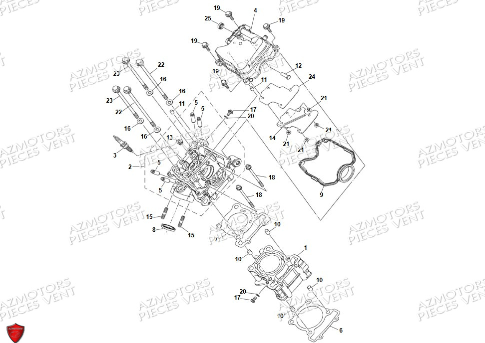 Tete Cylindre VENT Pièces VENT X-RUDE 125 4T 2024