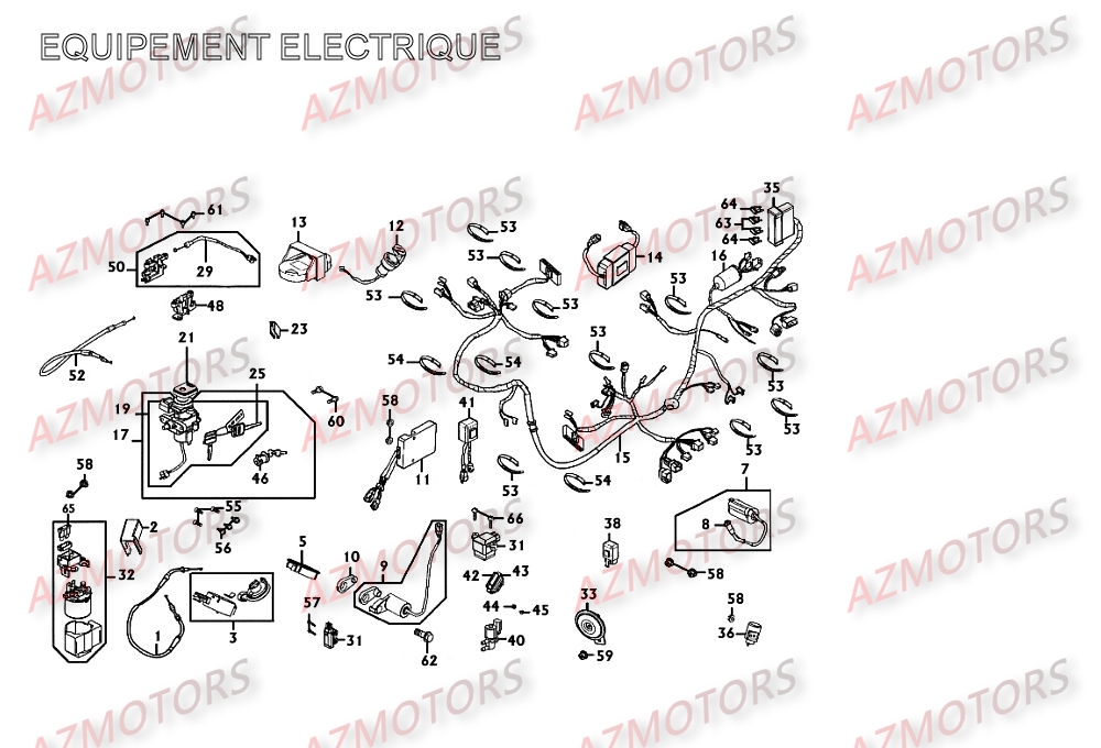 EQUIPEMENT ELECTRIQUE KYMCO Pièces Scooter XCITING 250 AFI 4T EURO II