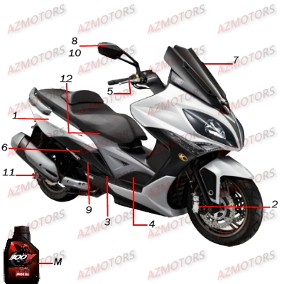 1.CONSOMMABLES KYMCO XCITING 400 III