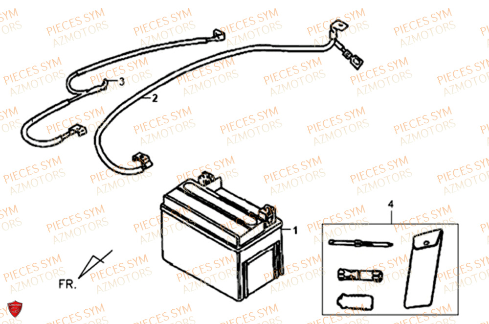 Batterie SYM Pièces XPRO 50 E4 - AE05W9-EU (2019-2020)