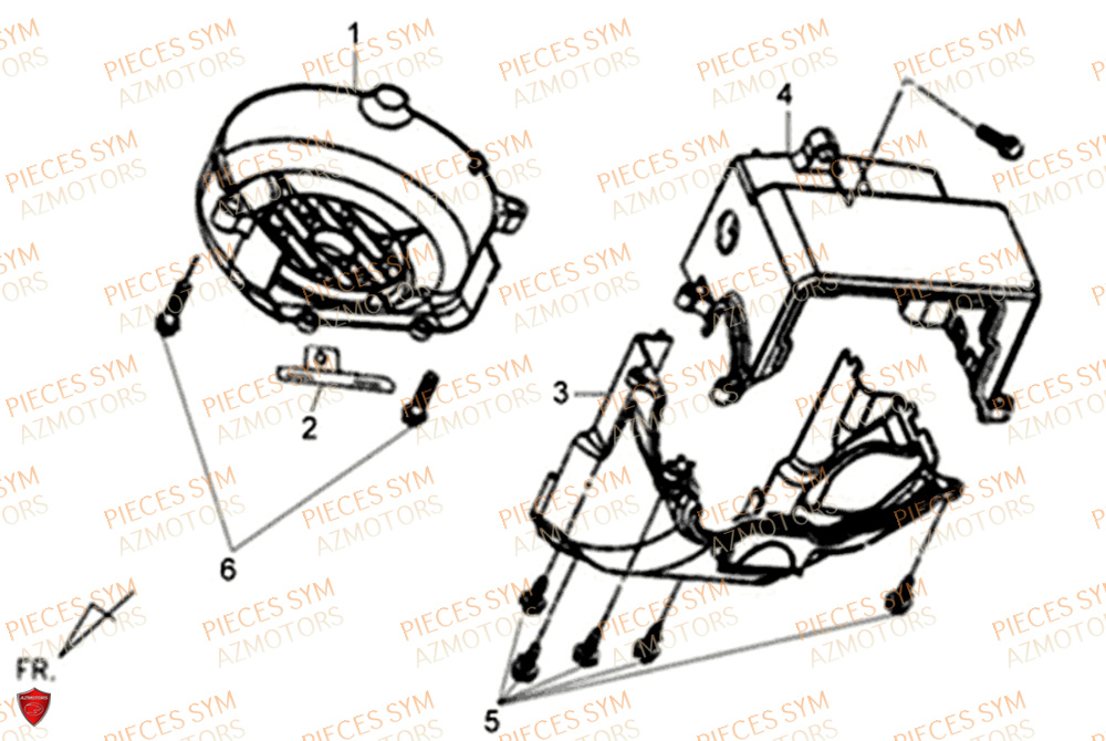 Cache Ventilateur SYM Pièces XPRO 50 E4 - AE05W9-EU (2019-2020)