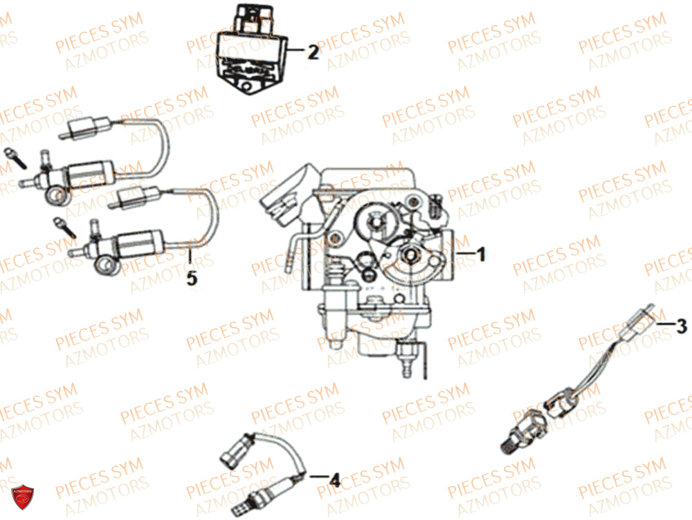 Carburateur SYM Pièces XPRO 50 E4 - AE05W9-EU (2019-2020)