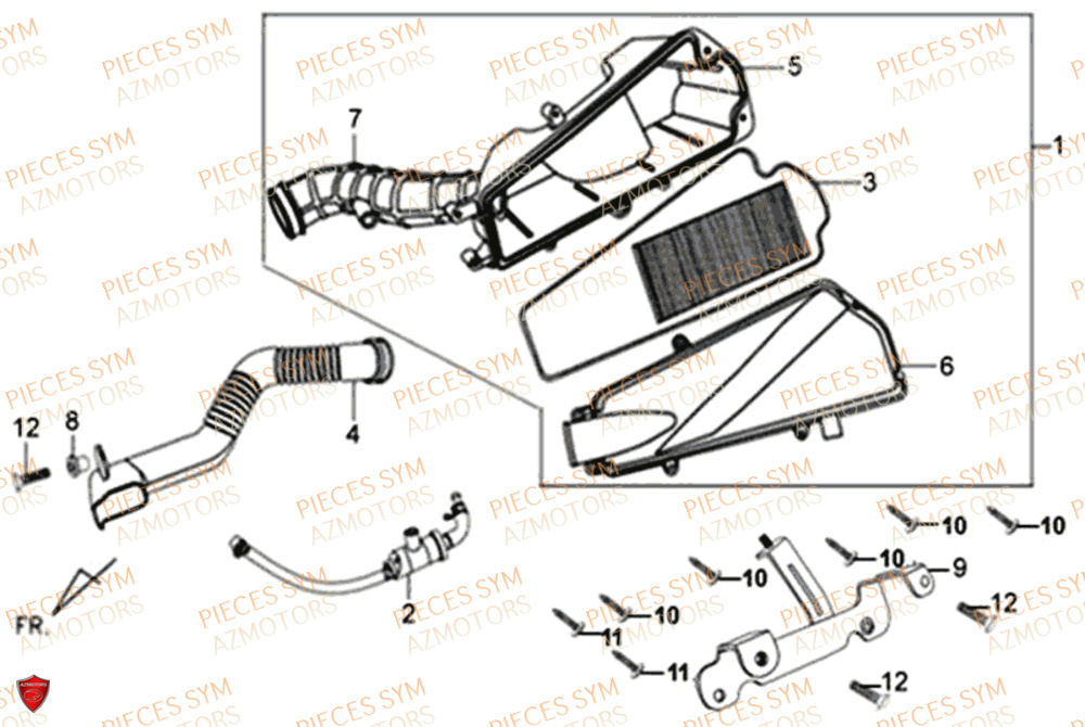 Filtre A Air SYM Pièces XPRO 50 E4 - AE05W9-EU (2019-2020)