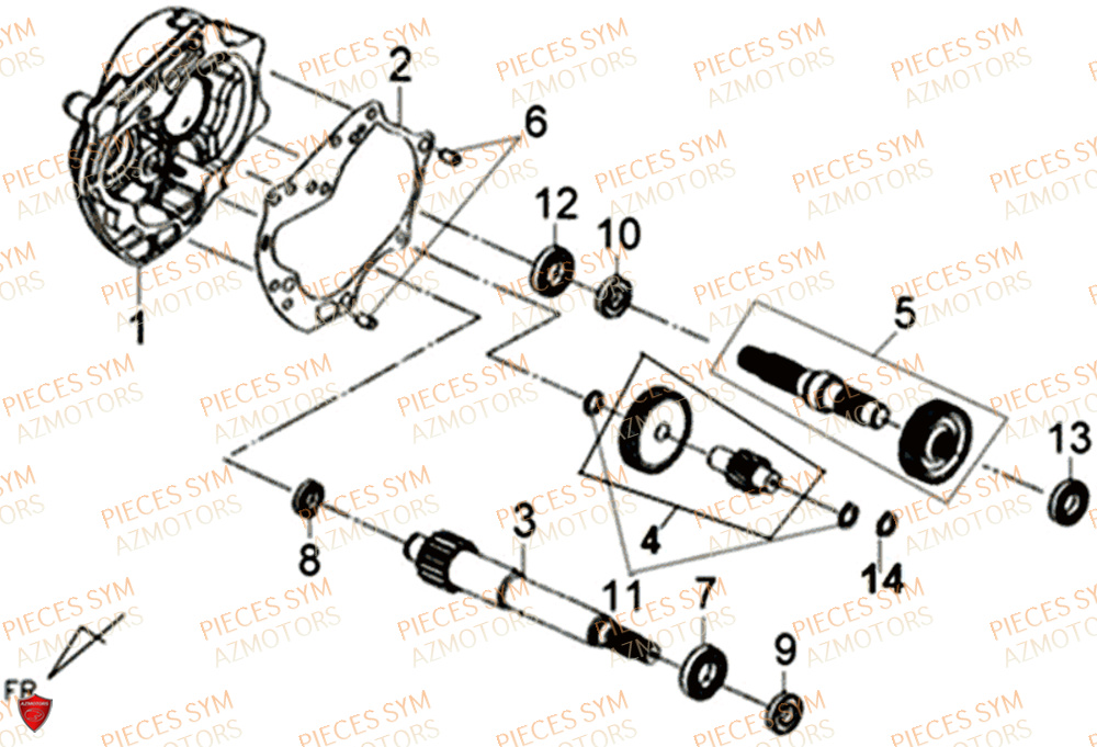 Transmission SYM Pièces XPRO 50 E4 - AE05W9-EU (2019-2020)