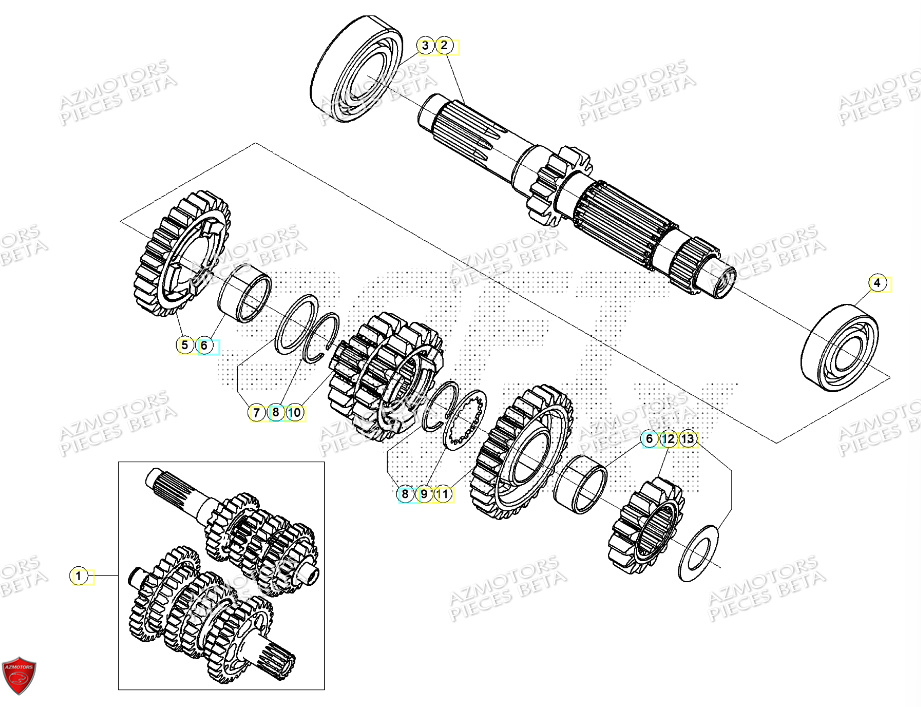 Boite A Vitesses BETA Pieces BETA ENDURO XTRAINER 250 2T - (2024)