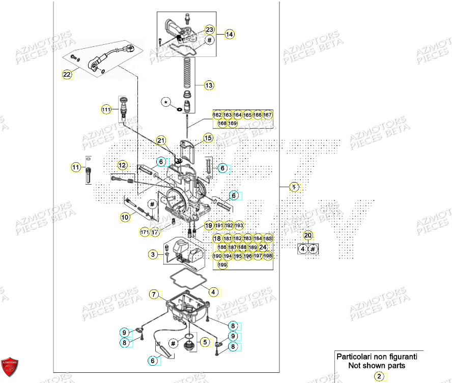 Carburateur BETA Pieces BETA ENDURO XTRAINER 250 2T - (2024)