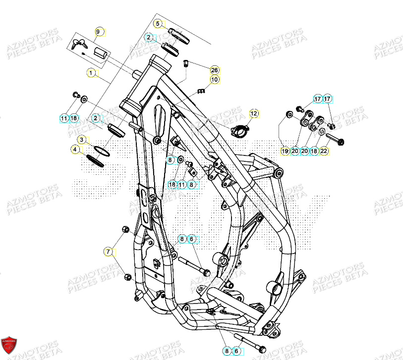 Chassis BETA Pieces BETA ENDURO XTRAINER 250 2T - (2024)