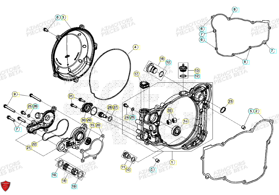 Couvercle Embrayage BETA Pieces BETA ENDURO XTRAINER 250 2T - (2024)