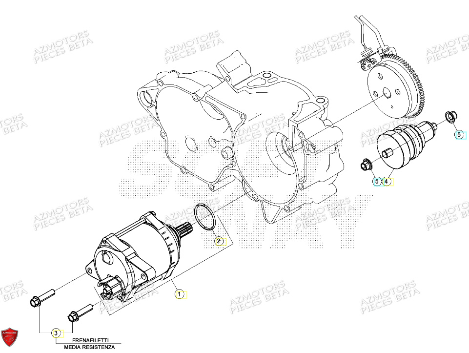 Demarreur BETA Pieces BETA ENDURO XTRAINER 250 2T - (2024)