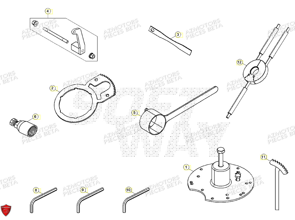 Outillages Special BETA Pieces BETA ENDURO XTRAINER 250 2T - (2024)