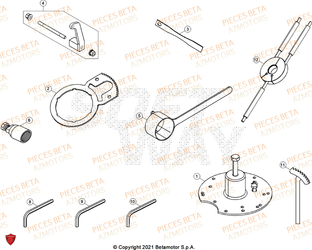 Outillage BETA Pieces BETA ENDURO XTRAINER 250 2T - (2025)