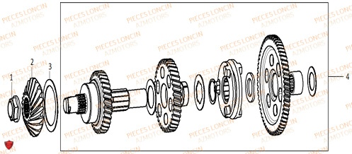 Arbre Secondaire LONCIN QUAD LONCIN XWOLF 300 Euro5