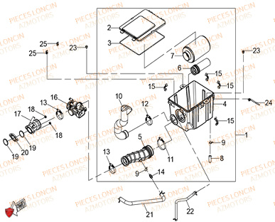 Boite A Air LONCIN QUAD LONCIN XWOLF 300 Euro5