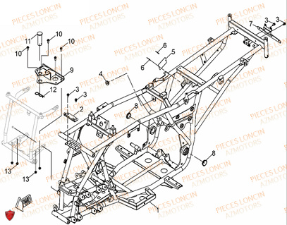 Cadre LONCIN QUAD LONCIN XWOLF 300 Euro5