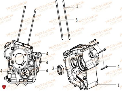 Carter Droit LONCIN QUAD LONCIN XWOLF 300 Euro5