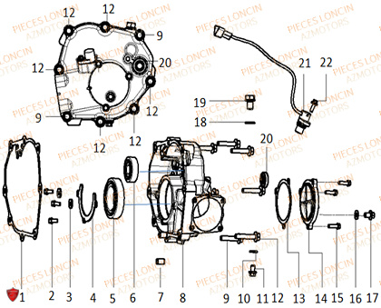 Carter Transmission LONCIN QUAD LONCIN XWOLF 300 Euro5