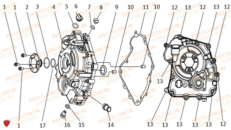 Couvre Carter Droit LONCIN QUAD LONCIN XWOLF 300 Euro5