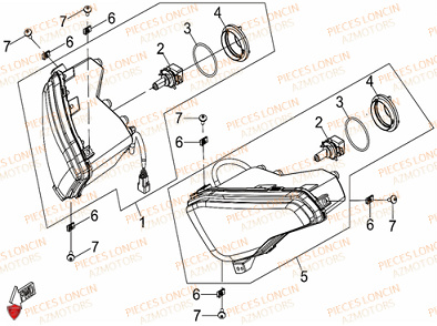 Eclairage Avant LONCIN QUAD LONCIN XWOLF 300 Euro5