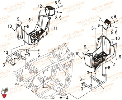 Marche Pied LONCIN QUAD LONCIN XWOLF 300 Euro5