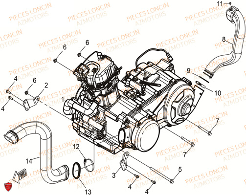 Moteur LONCIN QUAD LONCIN XWOLF 300 Euro5