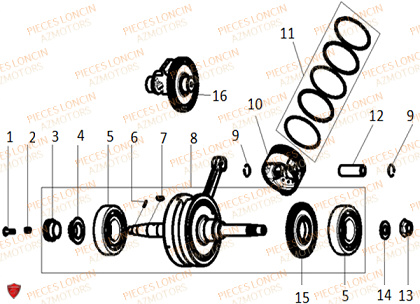 Piston LONCIN QUAD LONCIN XWOLF 300 Euro5