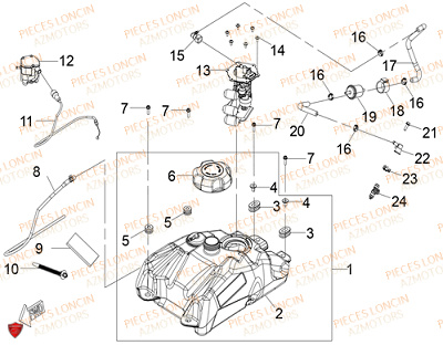 Reservoir LONCIN QUAD LONCIN XWOLF 300 Euro5