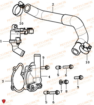 Thermostat LONCIN QUAD LONCIN XWOLF 300 Euro5