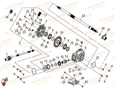 Transmission Arriere LONCIN QUAD LONCIN XWOLF 300 Euro5