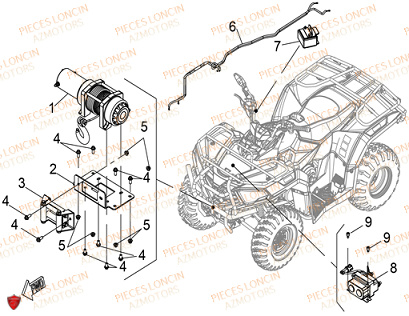 Treuil LONCIN QUAD LONCIN XWOLF 300 Euro5