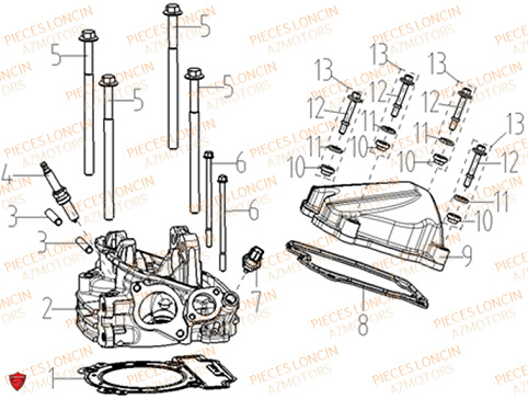 Culasse LONCIN QUAD LONCIN XWOLF 550L Euro5