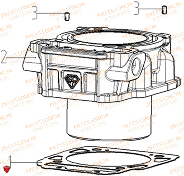 Cylindre LONCIN QUAD LONCIN XWOLF 550L Euro5