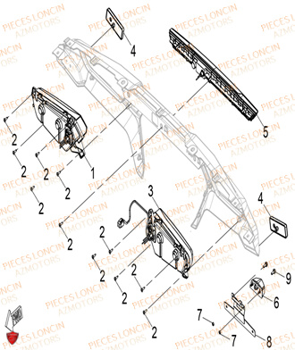 Feu Arriere LONCIN QUAD LONCIN XWOLF 550L Euro5